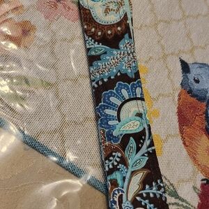 Vera Bradley Blue and Brown Floral Belt